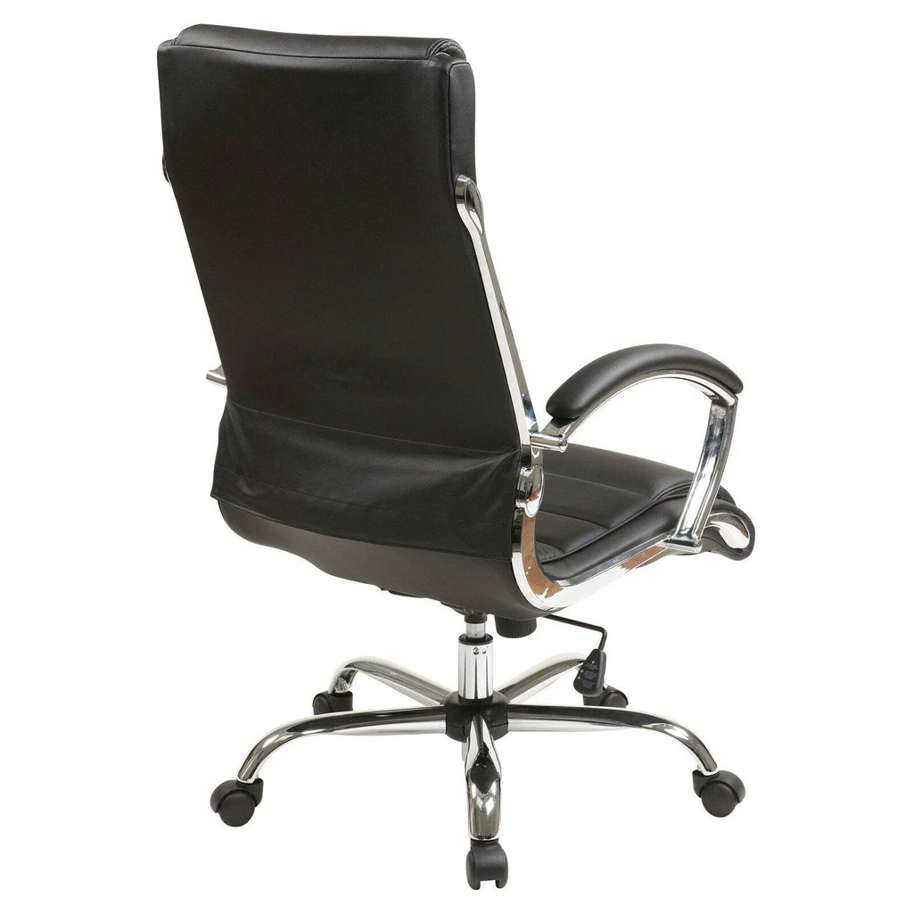 Cream Faux Leather Executive Chair E284975