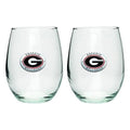 Stemless Glass Goblets Set Of 2 N195