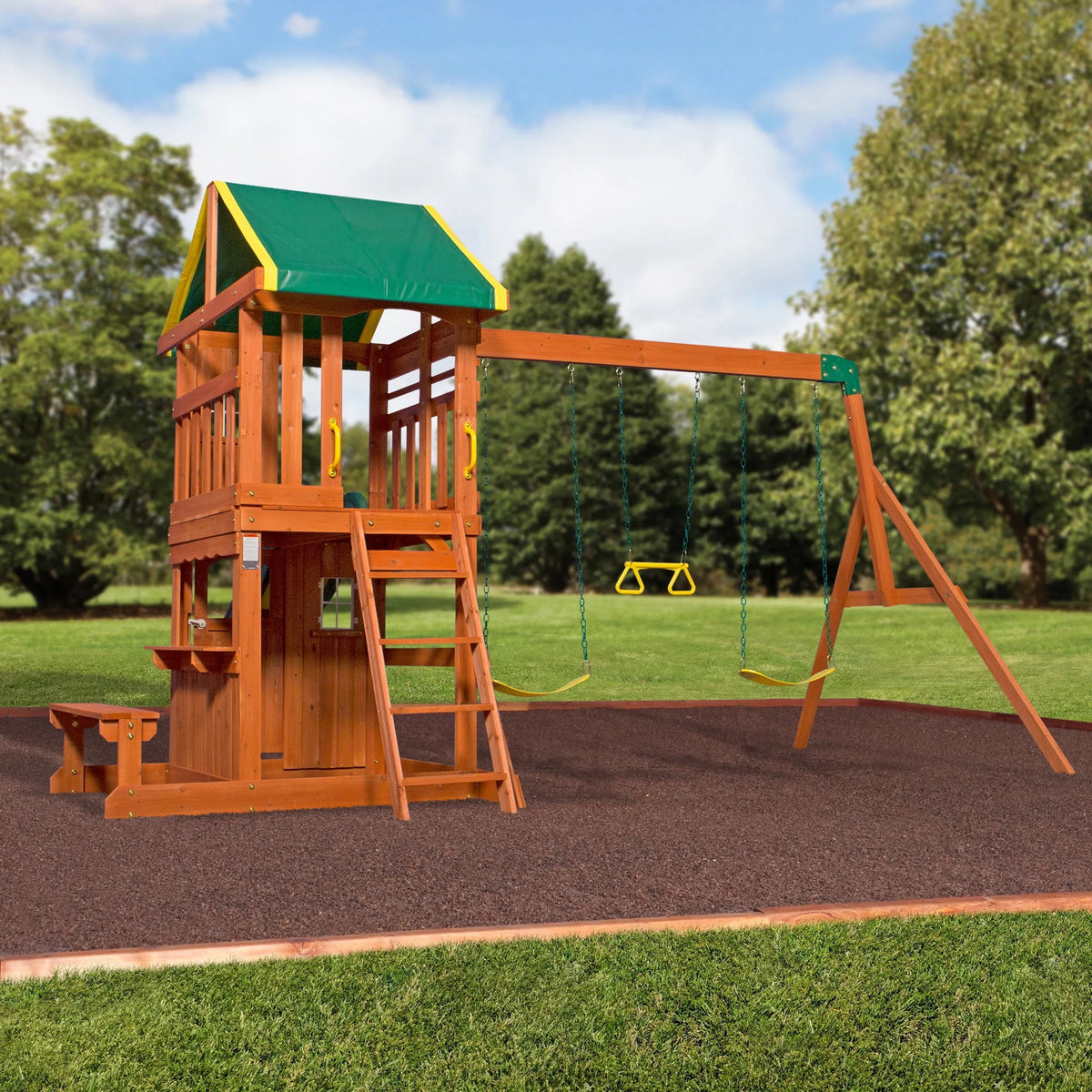 Cedar Wooden Swing Set S7417