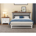White Walnut 2 Pieces Full Murphy Bed and Nightstand D464456