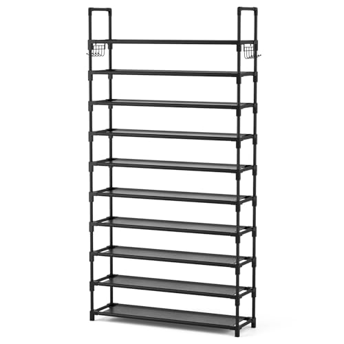 10 Tiers 50 Pairs Metal Shoe Rack A88639