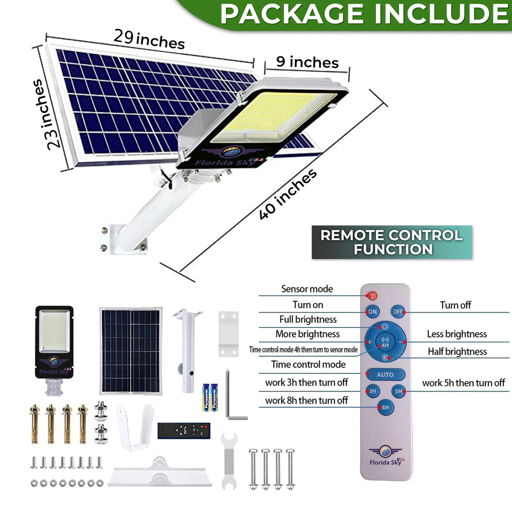 3400 Watt Solar LED Street Light with Remote W826046