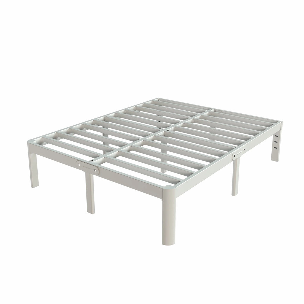 16 Inch King White Metal Platform Bed Frame G560267