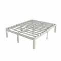 16 Inch King White Metal Platform Bed Frame G560267