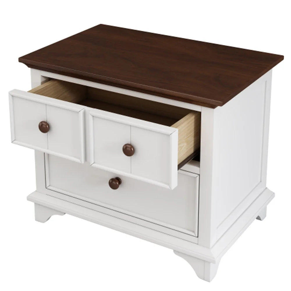 White Walnut 2 Pieces Full Murphy Bed and Nightstand D464456