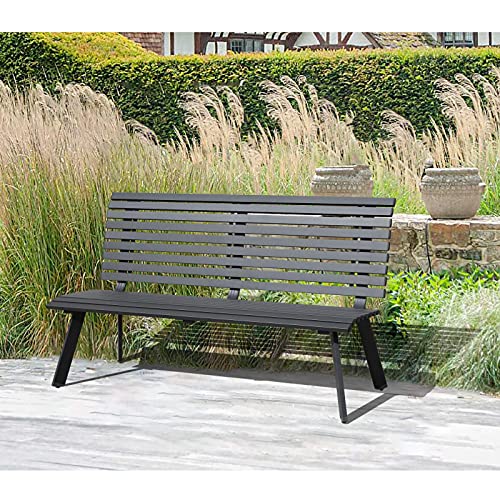 Dark Grey Aluminum Outdoor Bench K576809