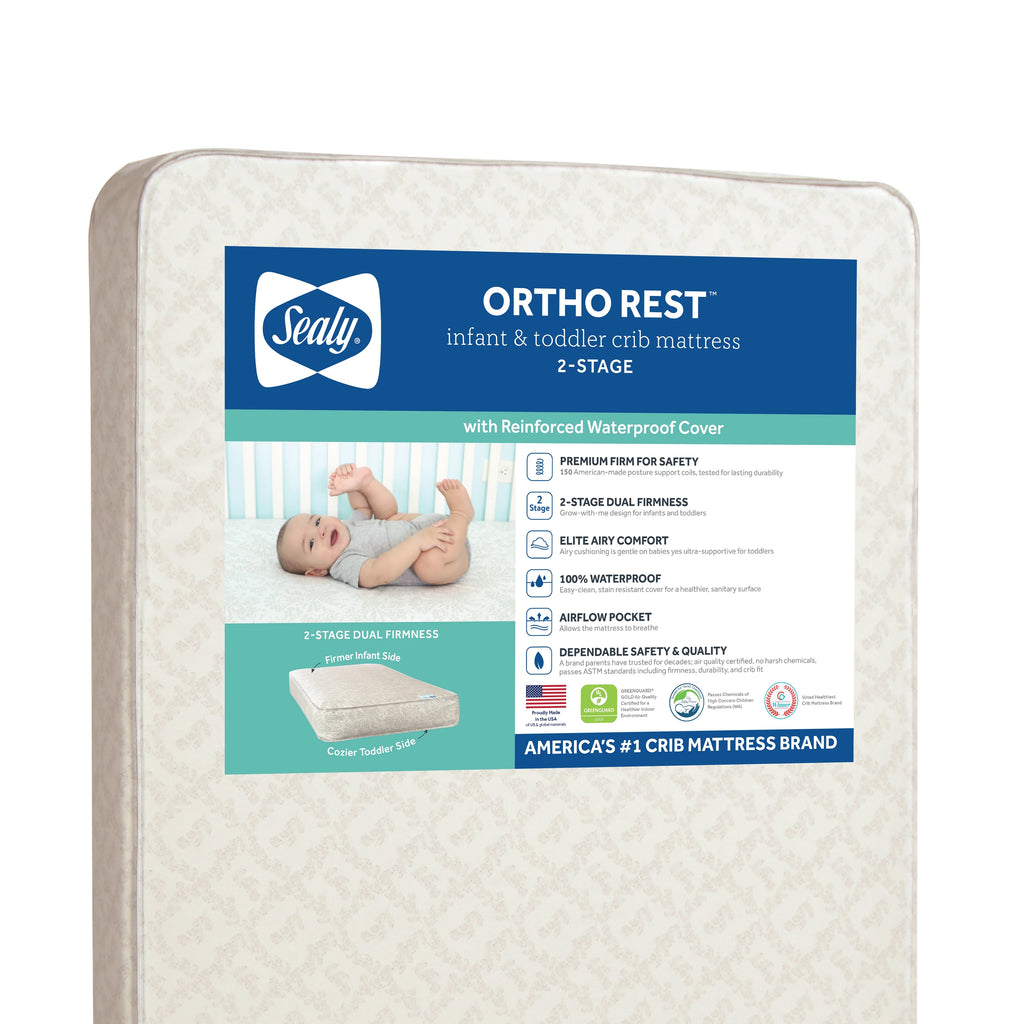 2-Stage 150 Coil Innerspring Baby Crib and Toddler Mattress E225