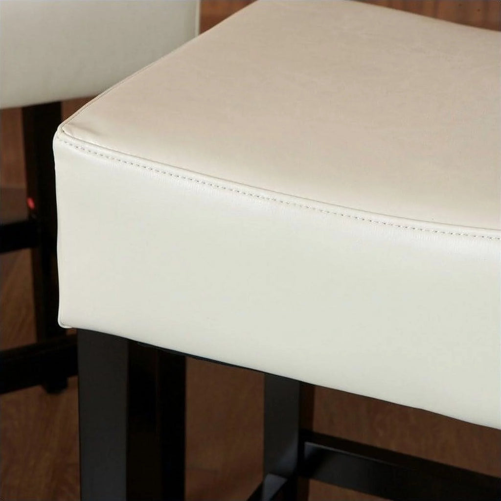 Ivory Backless Counter Stools Set of 2 E8619