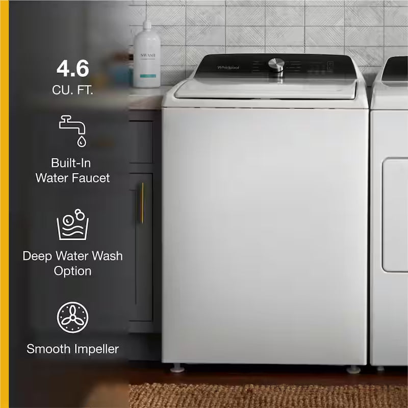 White Top Load Impeller Washer with Built-In Faucet A9020