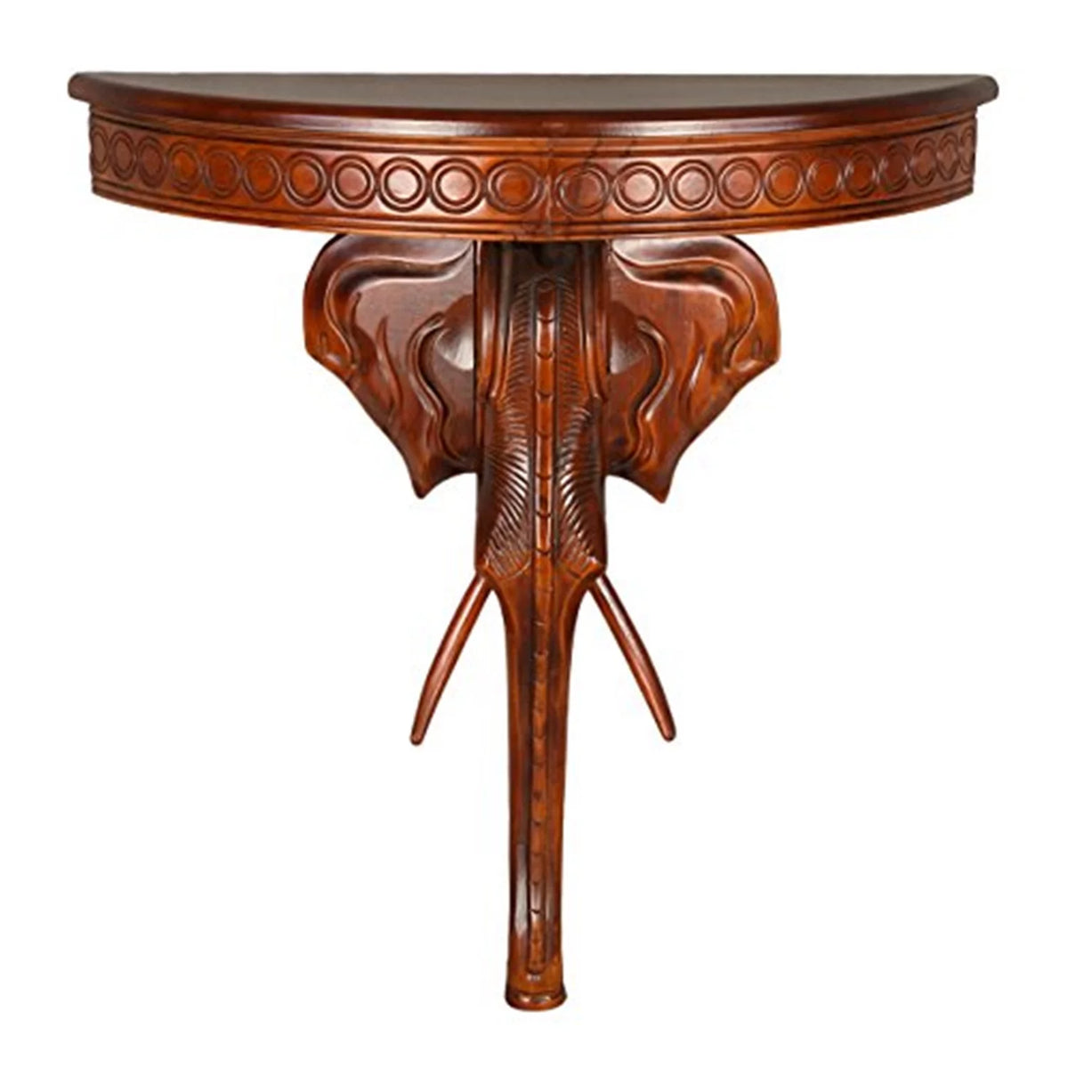 Carved Exotic Wall Table Walnut Z24662