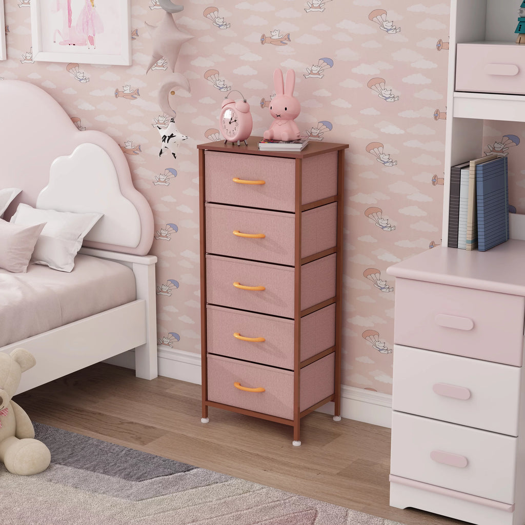 Pink 5 Drawer Dresser D91785