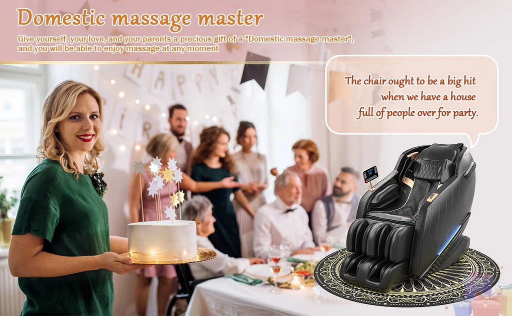 Black Zero Gravity Full Body Massage Chair with Heat N5383