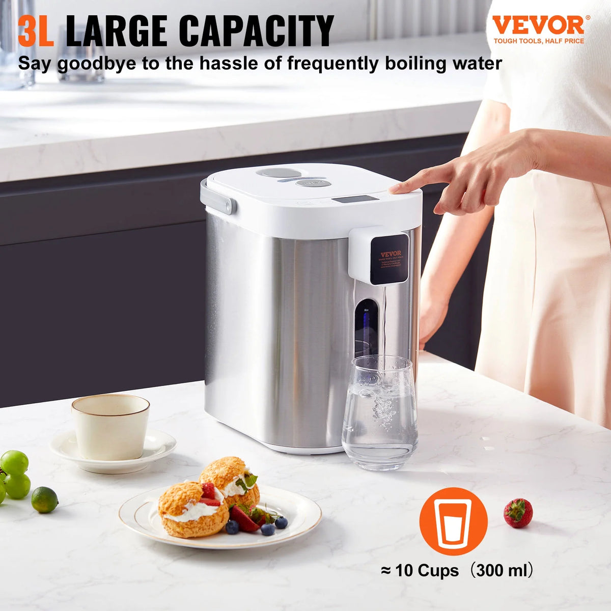 3L Electric Countertop Hot Water Dispenser J1890
