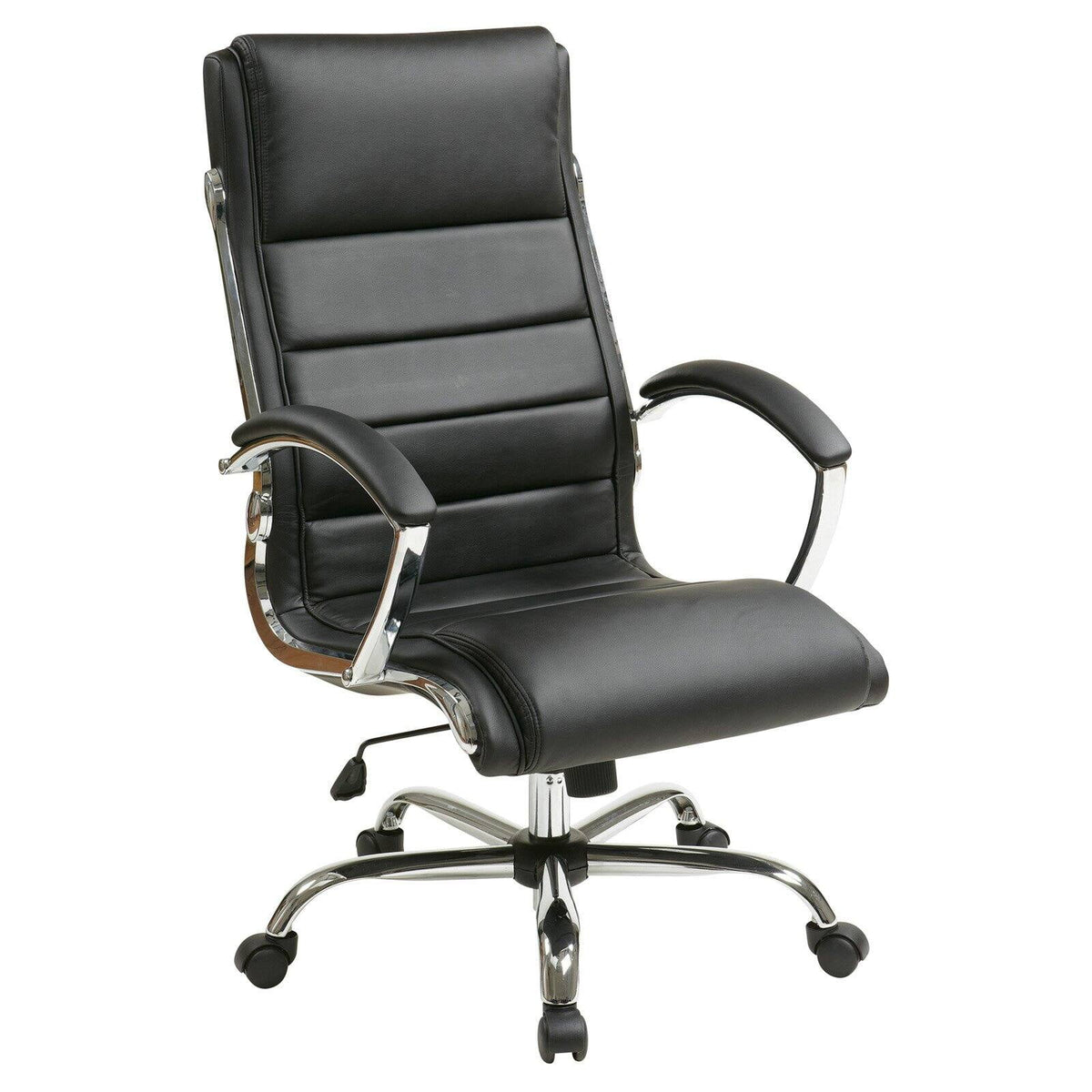 Cream Faux Leather Executive Chair E284975