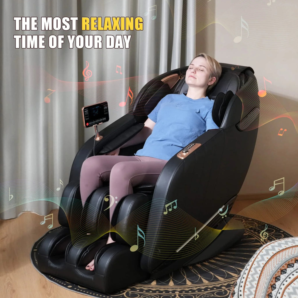 Black Zero Gravity Full Body Massage Chair with Heat N5383