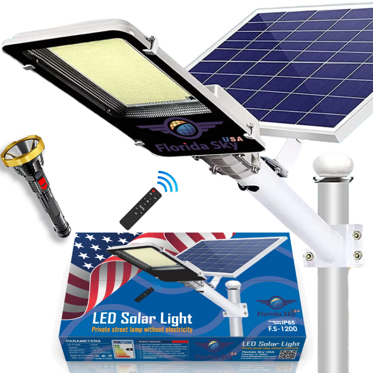 3400 Watt Solar LED Street Light with Remote W826046
