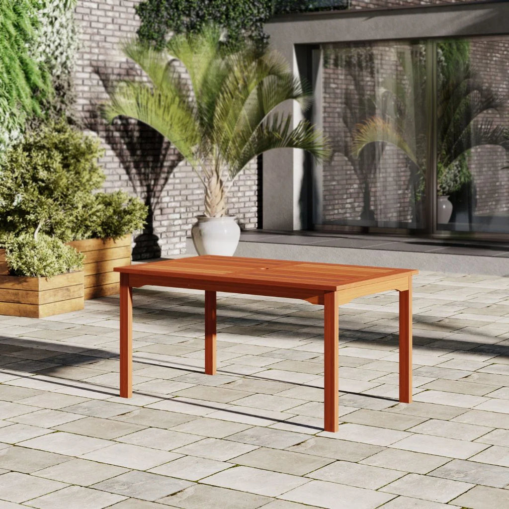 7-Piece Rectangular Eucalyptus Wood Patio Dining Set H752