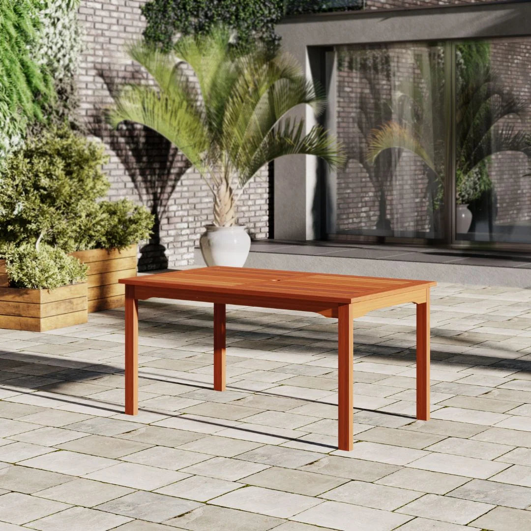 7-Piece Rectangular Eucalyptus Wood Patio Dining Set H752