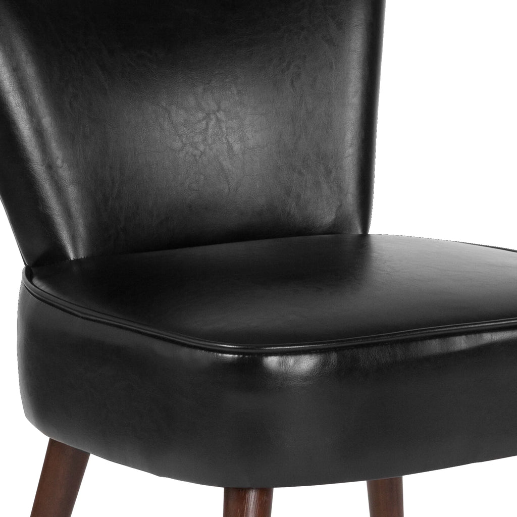 Black LeatherSoft Retro Chair K8421