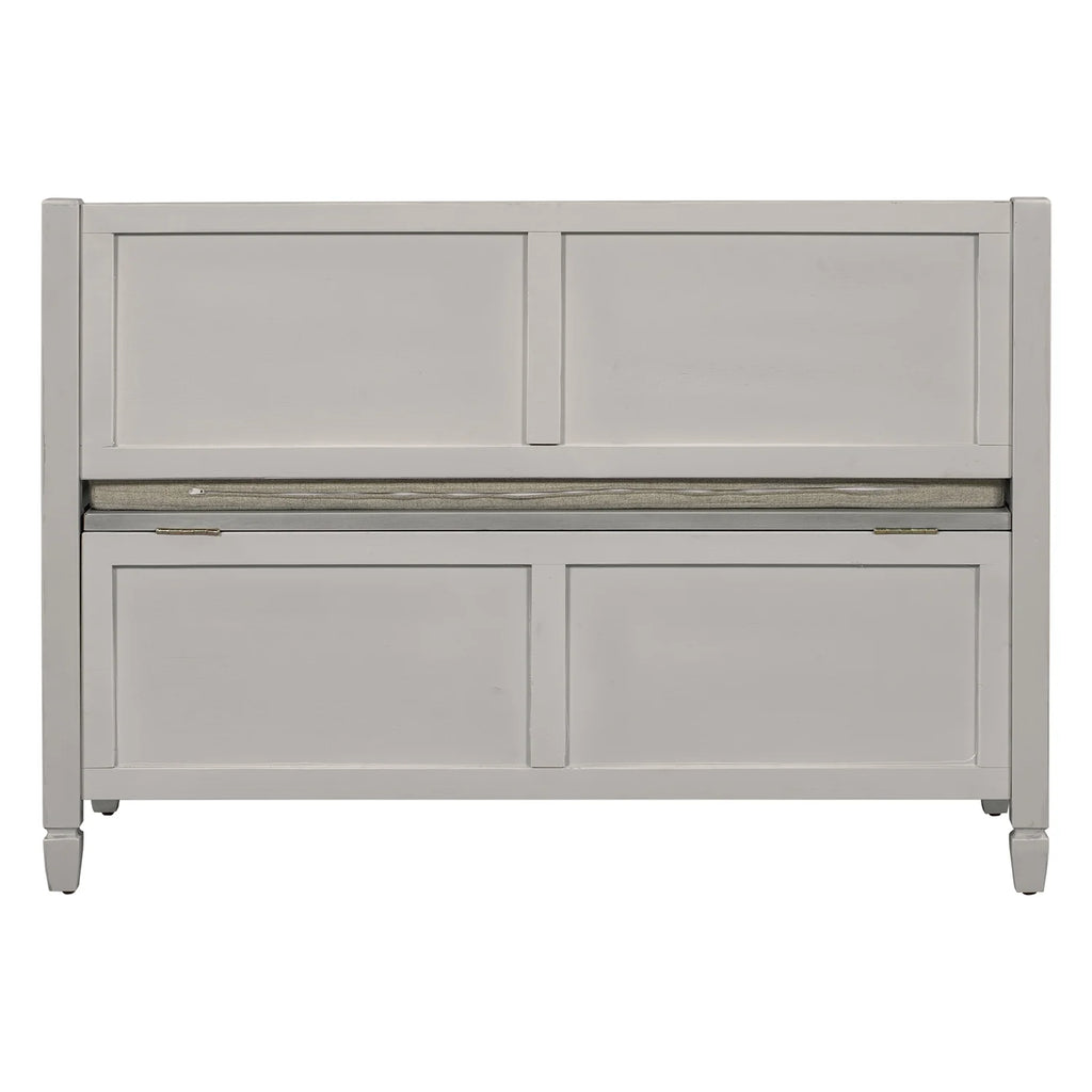 Solid Wood Storage Bench with Removable Cushion I217