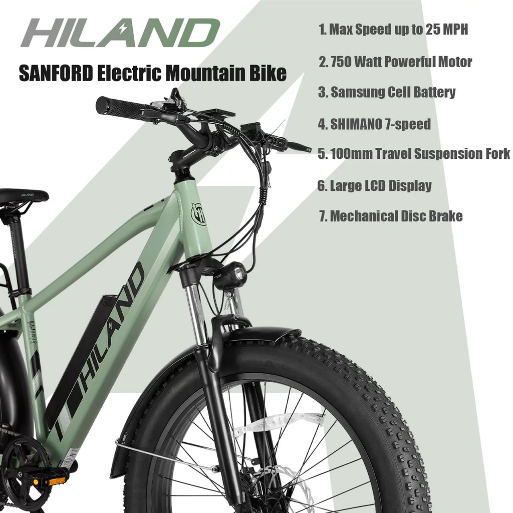 750W 48V 26 Fat Tire Electric Mountain Bike V497913