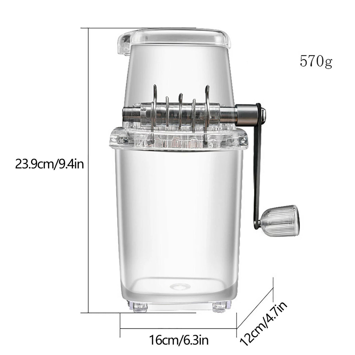 Manual Ice Crusher Shaver with 4 Rubber Ant-skid Knobs K485776