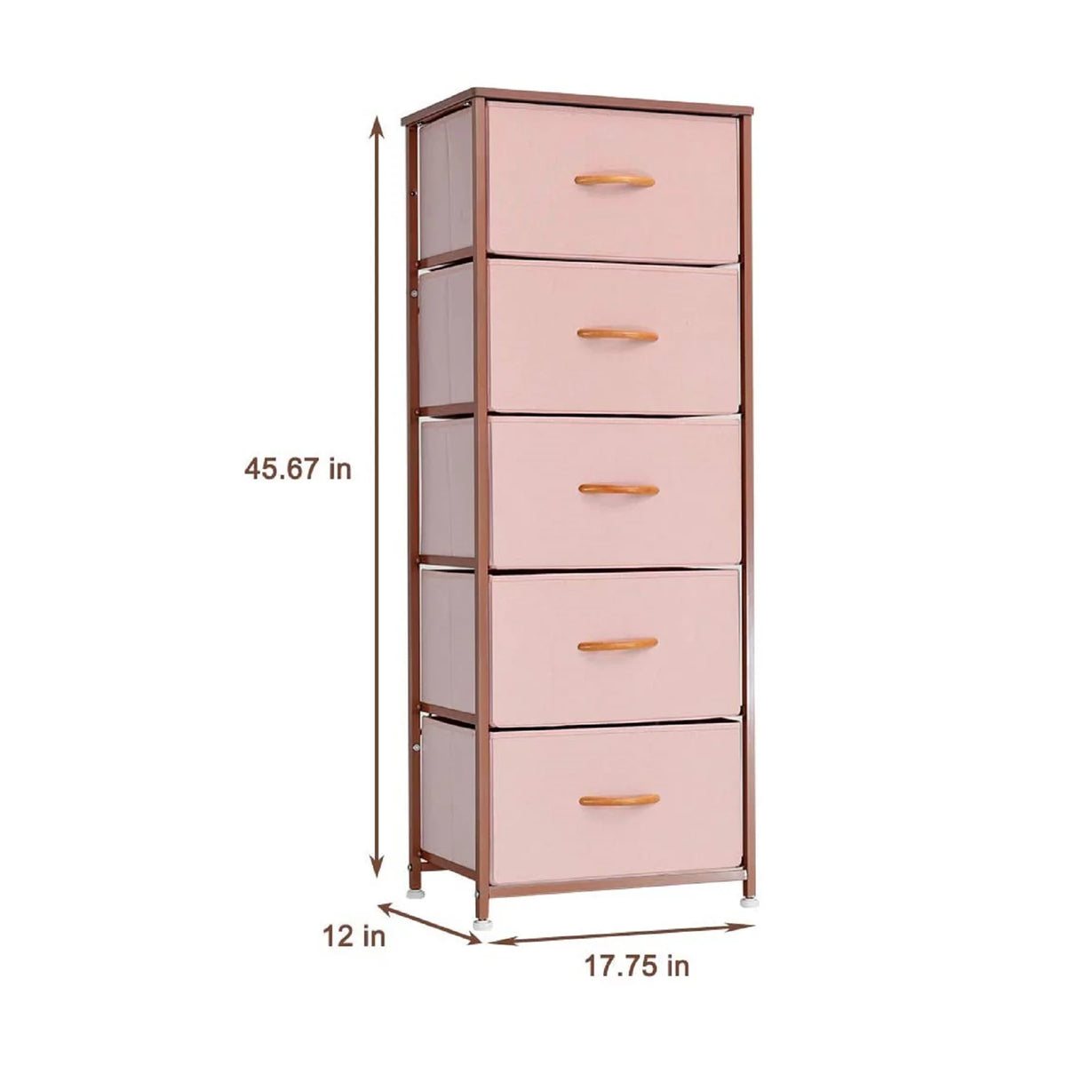 Pink 5 Drawer Dresser D91785