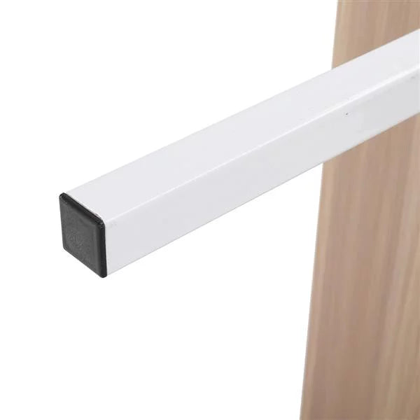 5-Shelf Wood Ladder Bookcase with Metal Frame V637298