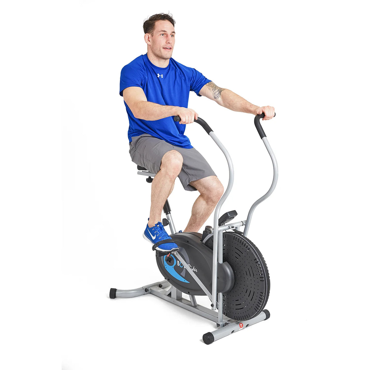 Upright Exercise Fan Bike with Softer Seat S55258