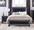 Queen Bed with LED Headboard and Nightstands M2185