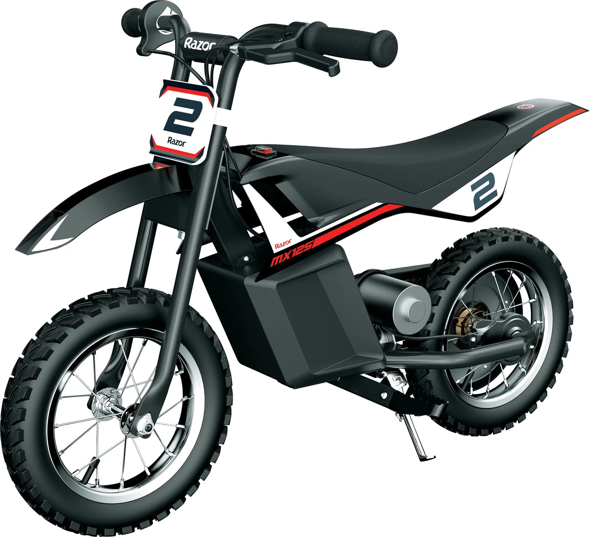 Black Electric-Powered Dirt Bike O22947