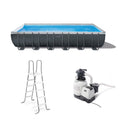 24' x 12' x 52 Rectangular Frame Swimming Pool with Pump P61650