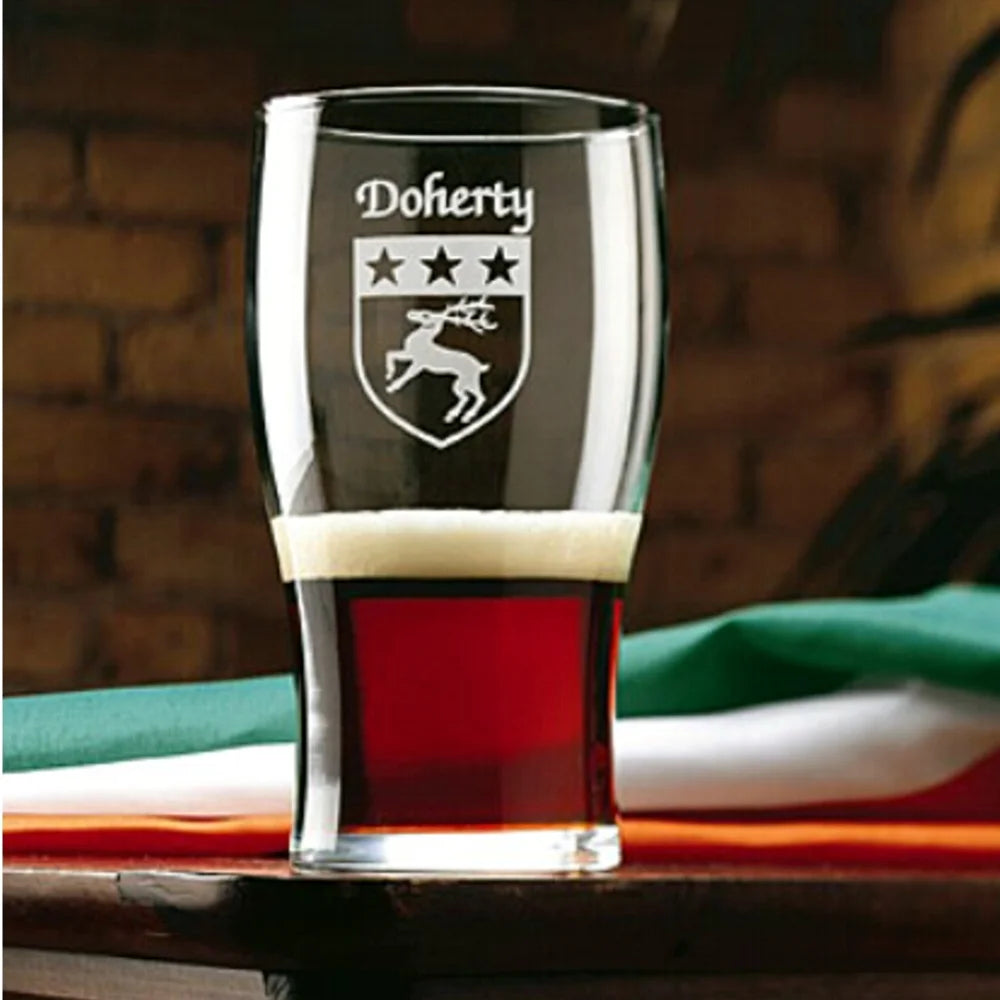 Irish Coat of Arms Tavern Glasses Set of 4 Q99353