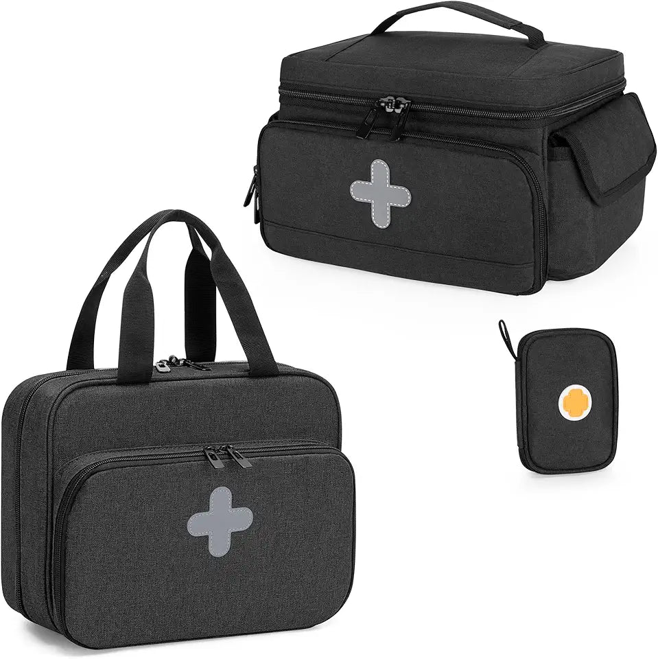 Lockable Medicine Storage Bag with Zippered Pouches K6151