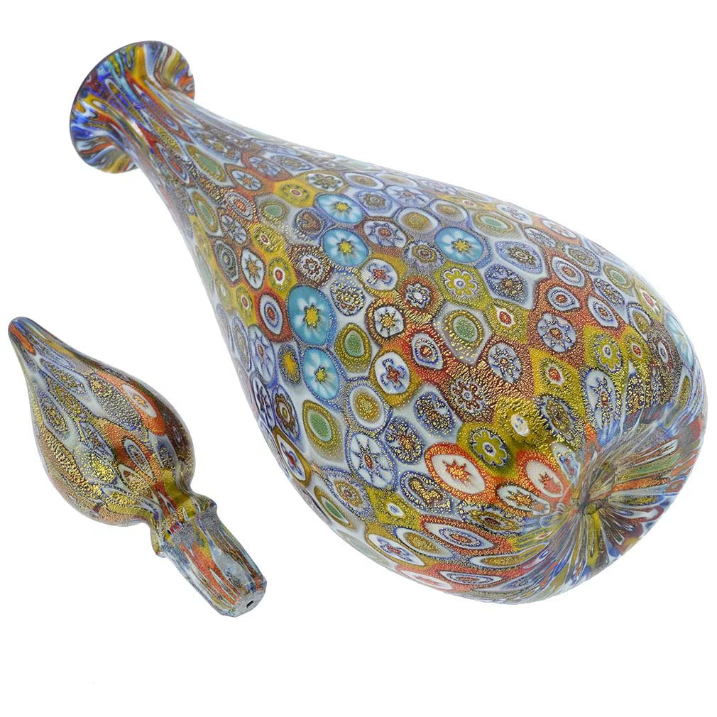 Murano Glass Millefiori Bottle Decanter Z118329