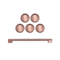 Rose Gold Handle and Knob Set A9471
