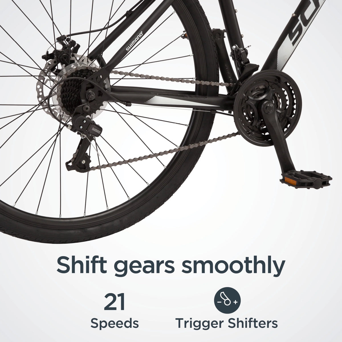Black 21 Speed Hybrid Bike L2944