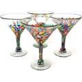 Set of 4 Hand Blown Margarita Glasses U821