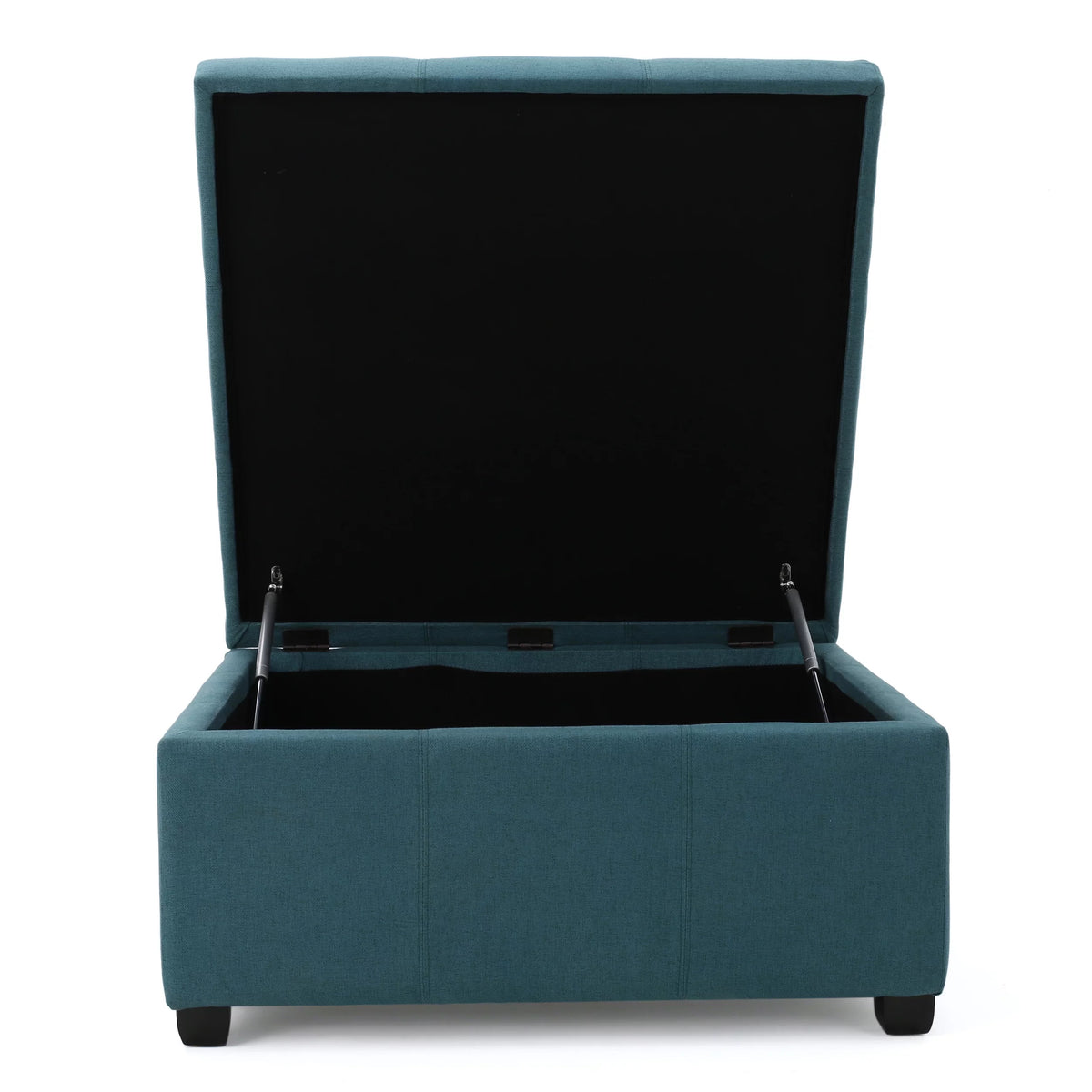 Dark Teal Fabric Storage Ottoman E2628