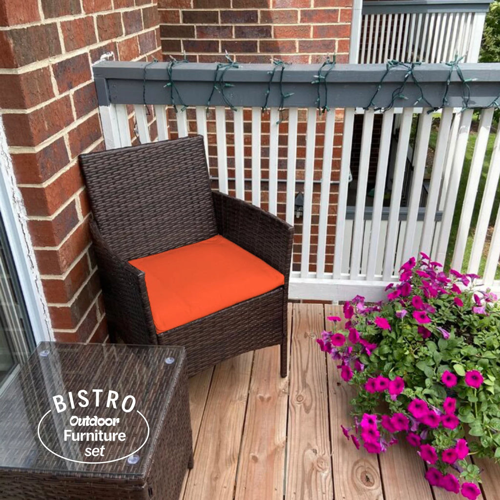 3 Piece Outdoor Furniture Set Orange E31911