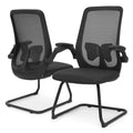 Black Set of 2 Mesh Office Chair with Lumbar Support P671