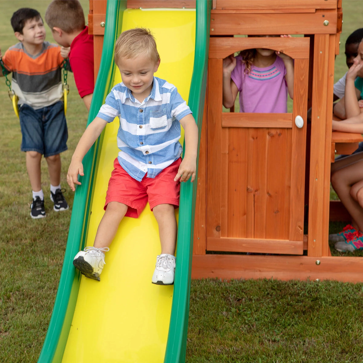 Cedar Wooden Swing Set S7417