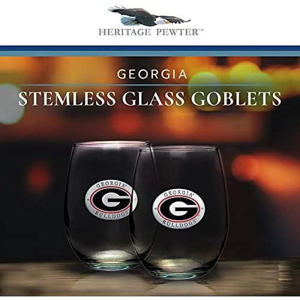 Stemless Glass Goblets Set Of 2 N195