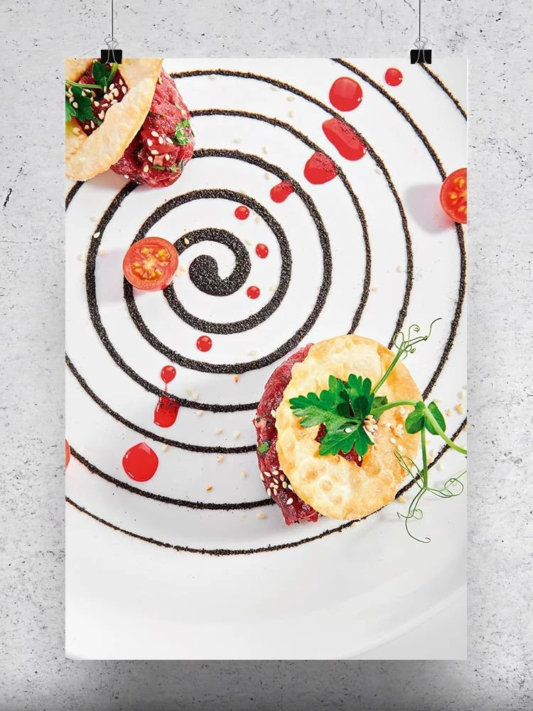 Beef Tartare With Cherry Sauce Poster J4944