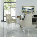 Set of 2 Button Tufted Nailhead Trim Dining Chair C668