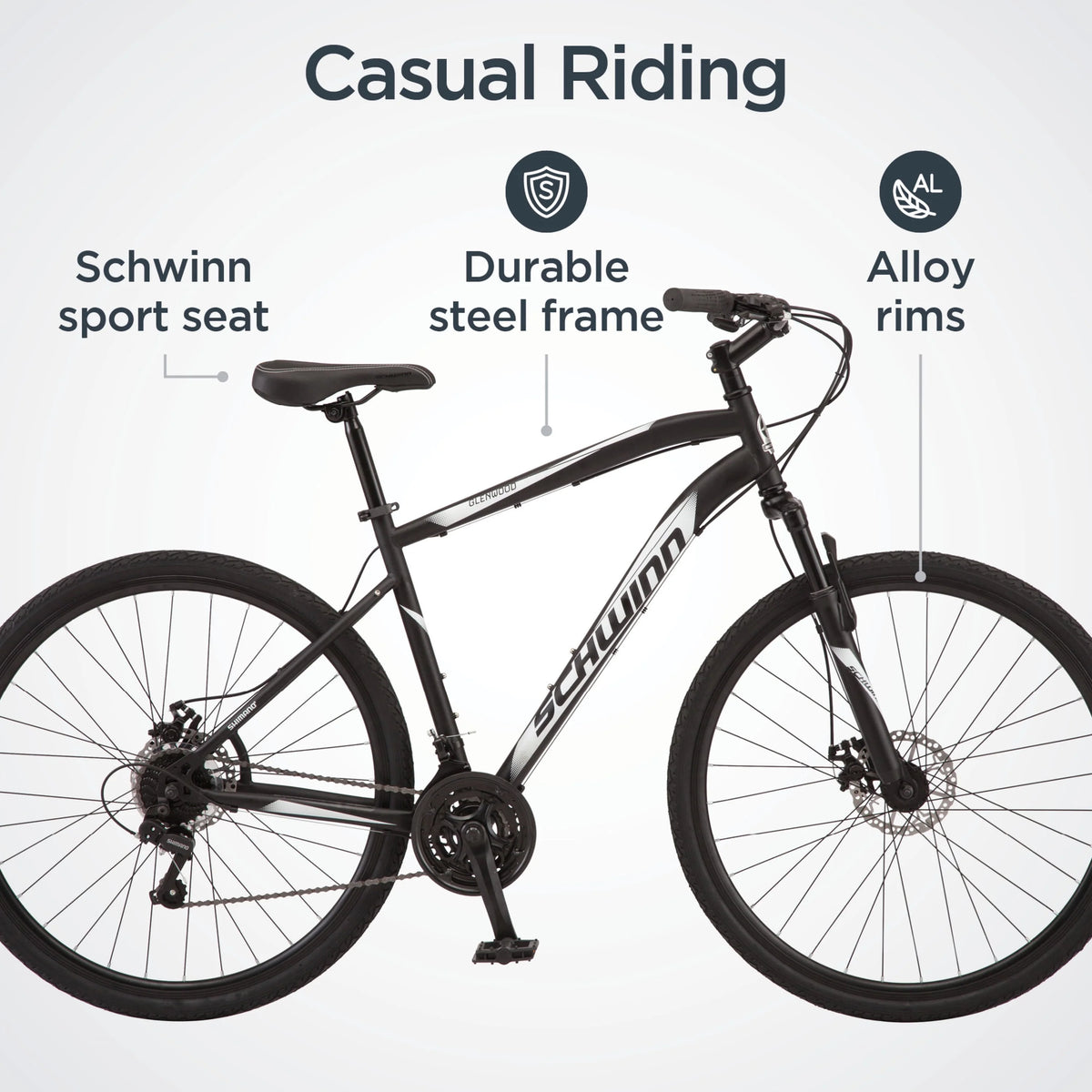 Black 21 Speed Hybrid Bike L2944