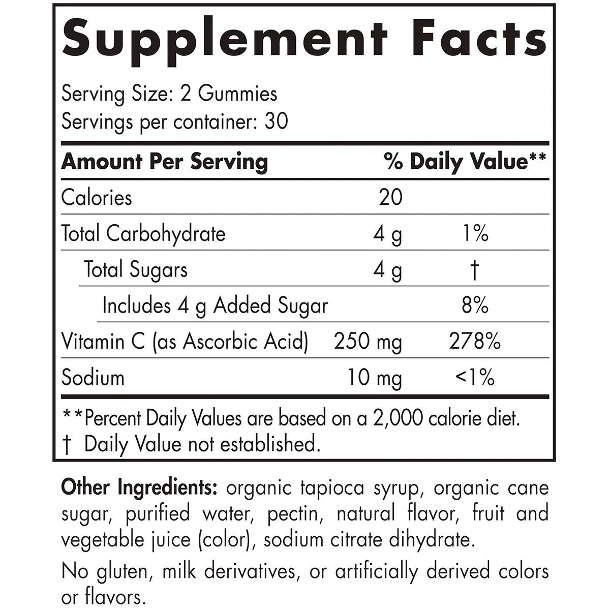 Vitamin C Gummies 250 mg A33435