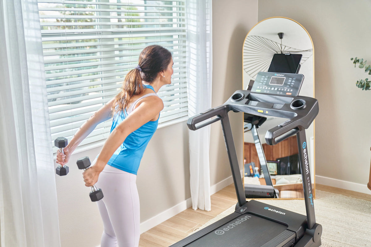 Foldable Treadmill with Cushioned Deck L7943