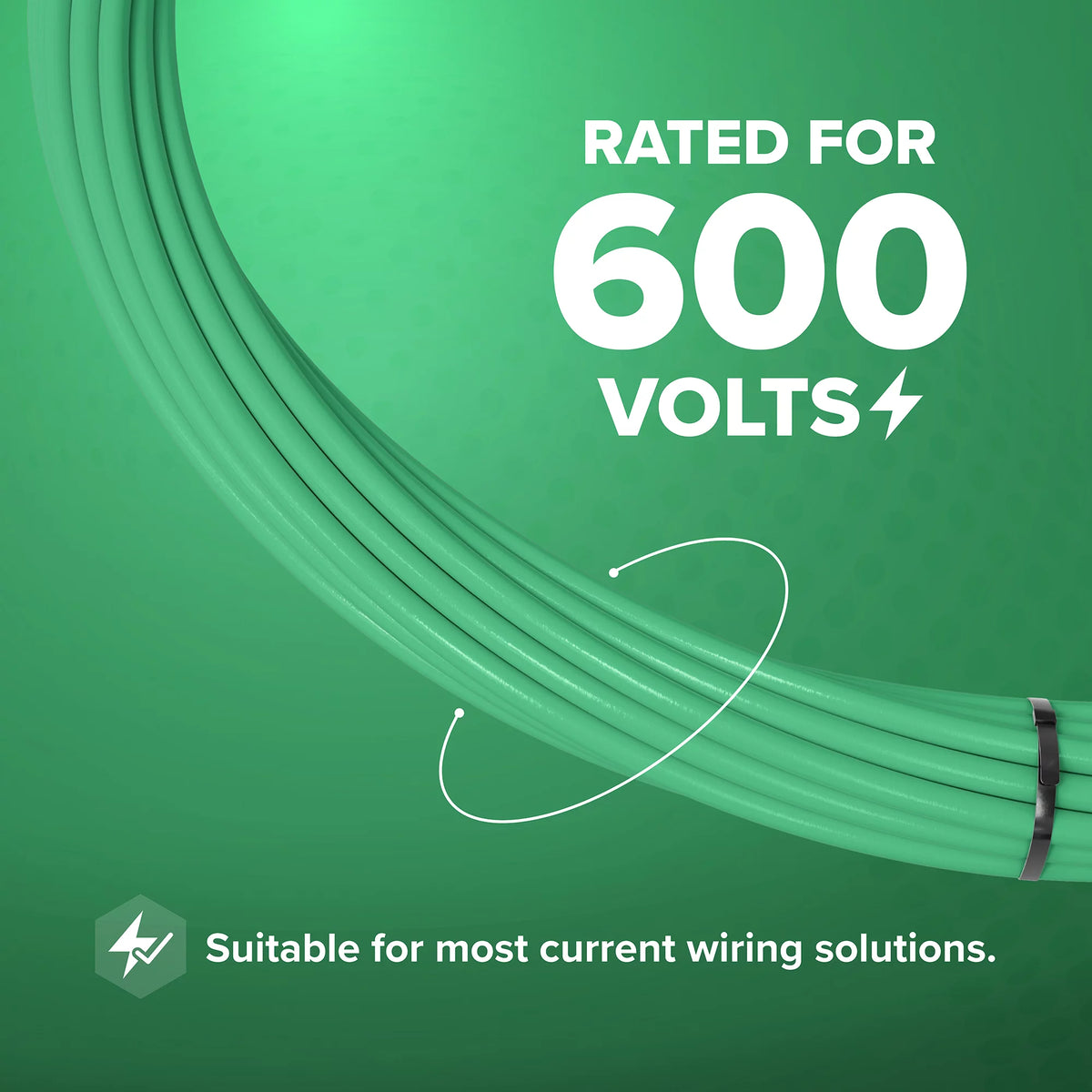 50 Feet 14 AWG Insulated Stranded Copper THHN THWN Wire Green B86415
