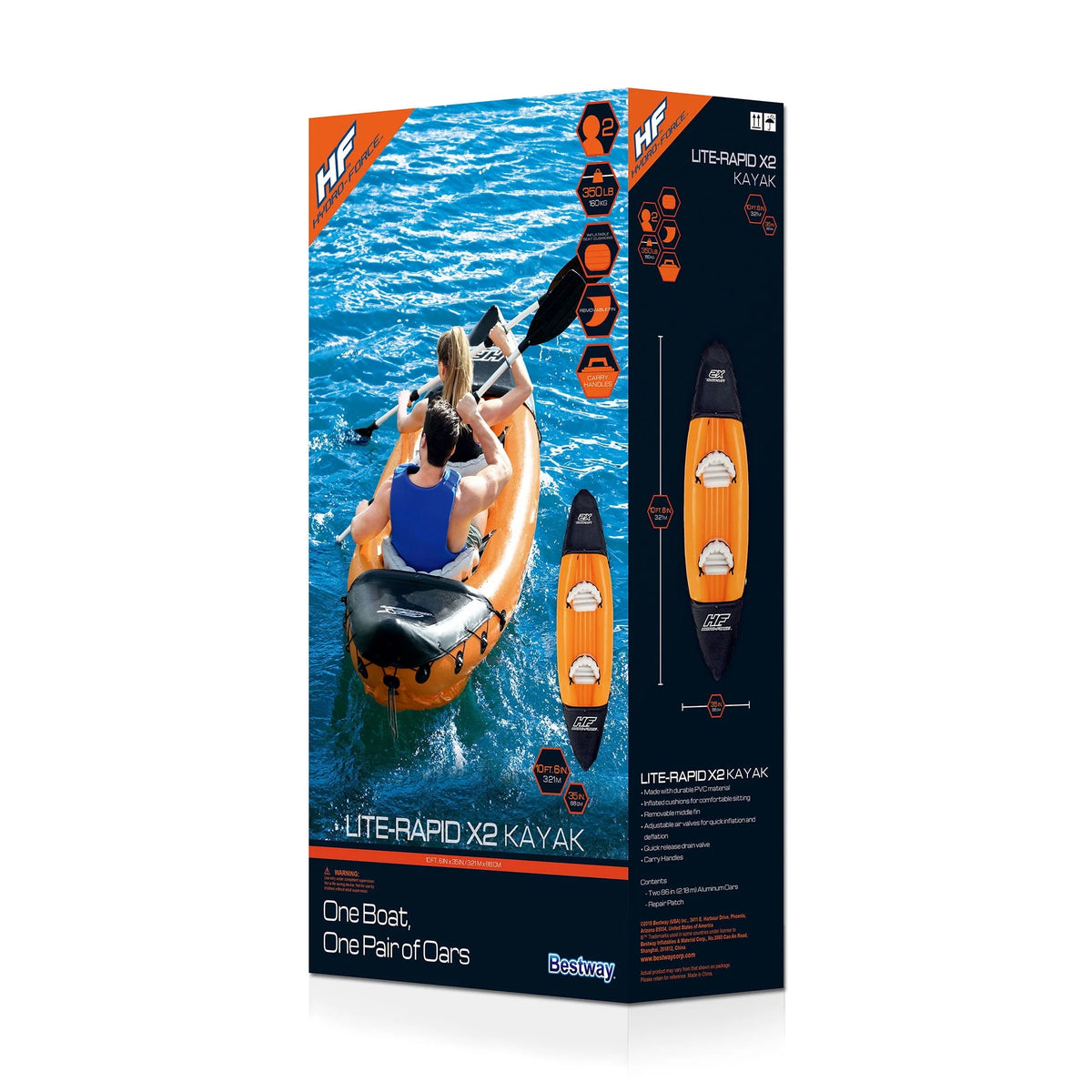 Inflatable Kayak with Oars 2 Pack W64170